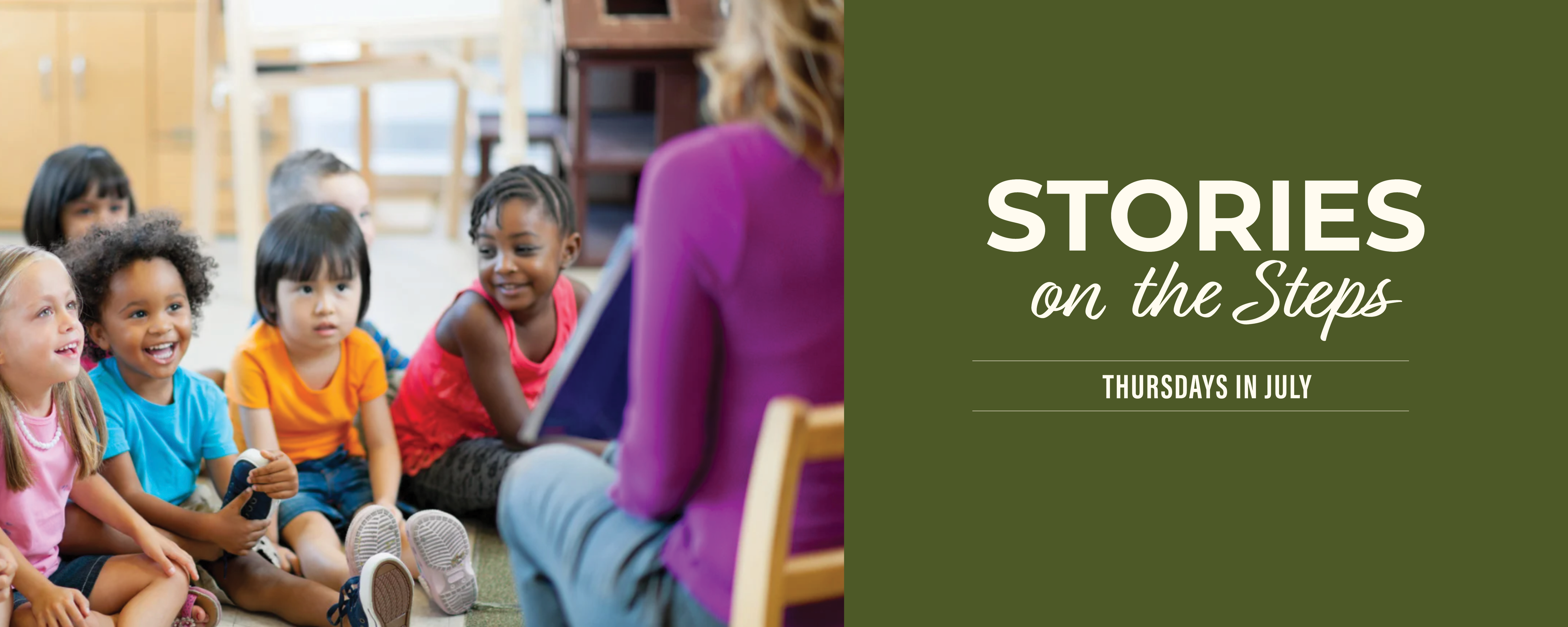 Stories on the Steps Thursdays in July