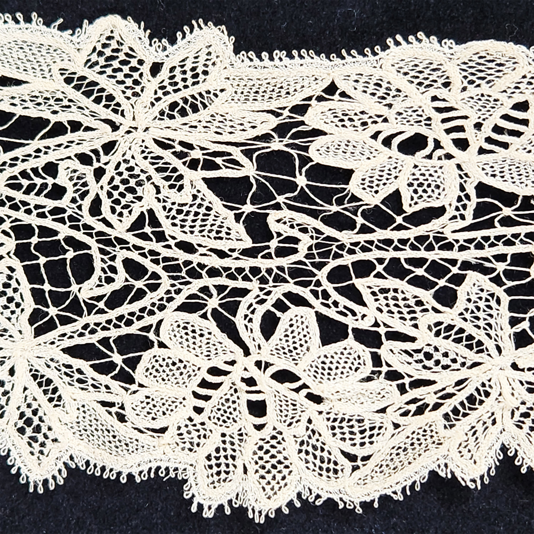Intricately hand-woven lace by Susannah Van Valkenburg