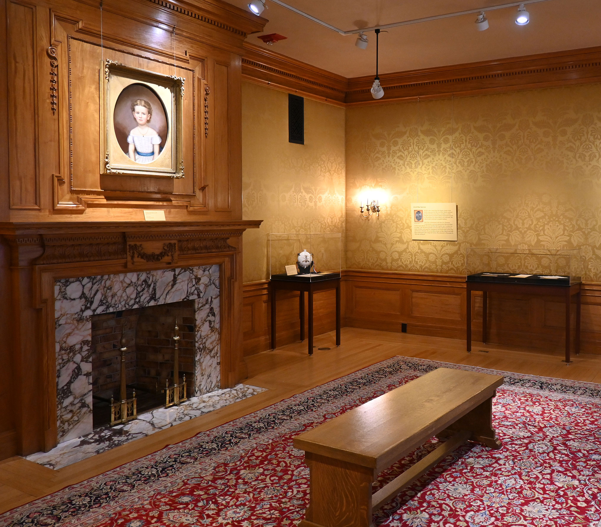 View of the gallery exhibiting The Life and Lace of Mrs. Van